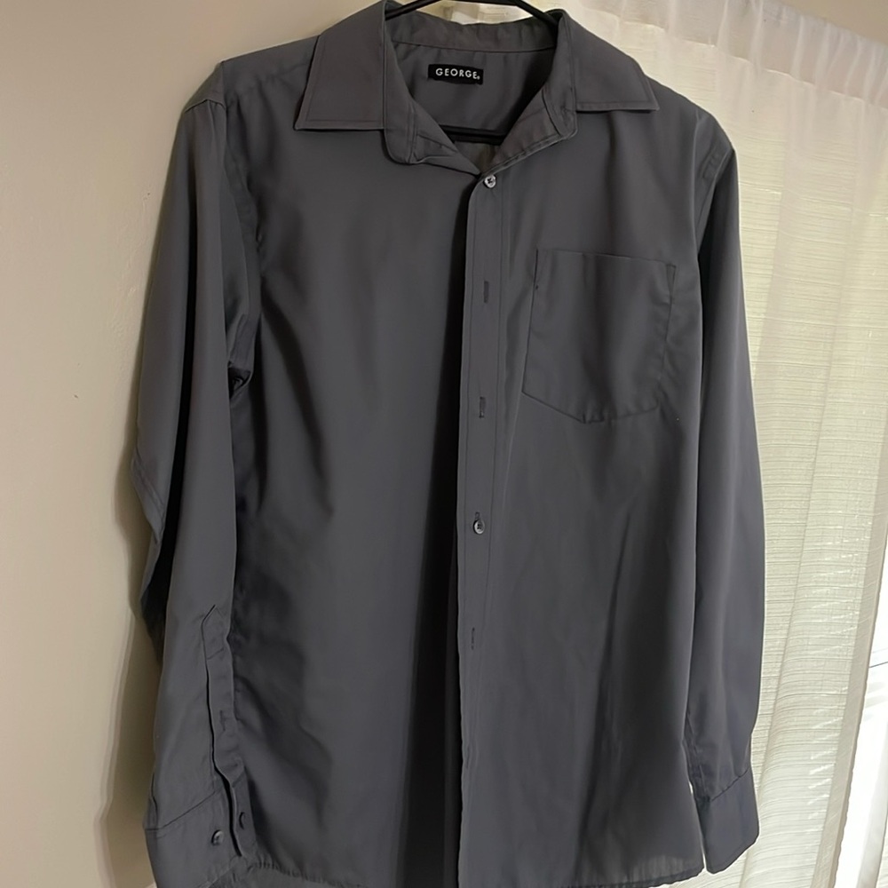 Men’s Grey Longsleeve Button Down